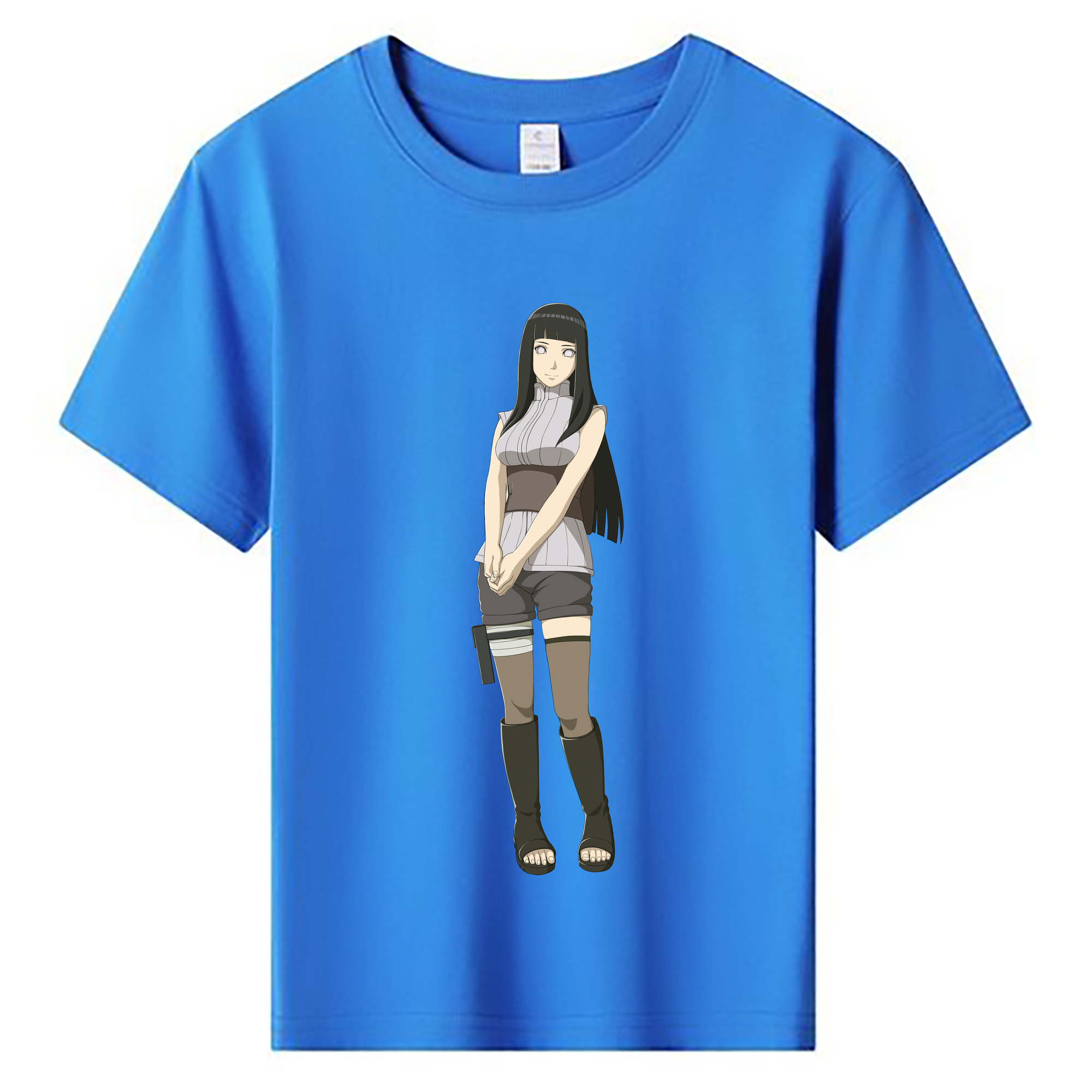 （画像用） NARUTO -ナルト- 日向ヒナタ Hyūga Hinata 綿100％キッズTシャツ（フロントプリント）